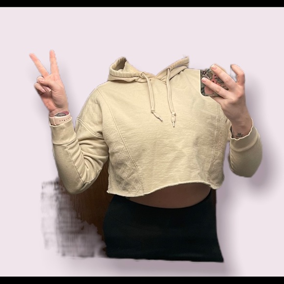 Wild Fable: Cropped Quilted Hoodie - Picture 4 of 5